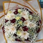 Assorted Bouquet (Mums, red and white roses)