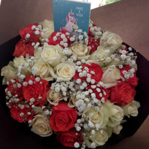 orange & white for him