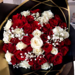 red & white standard bouquet